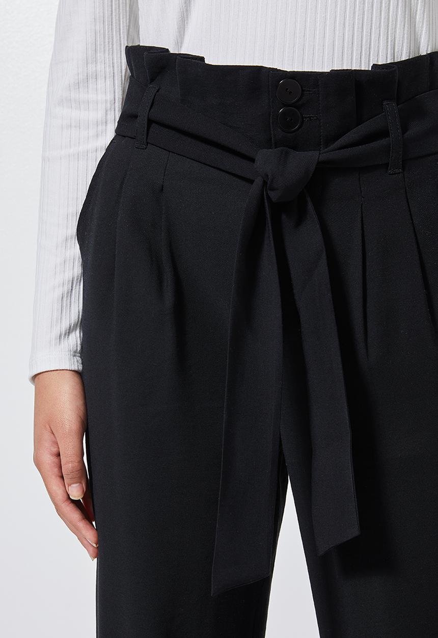 Superbalist - Premium paperbag trousers -  black