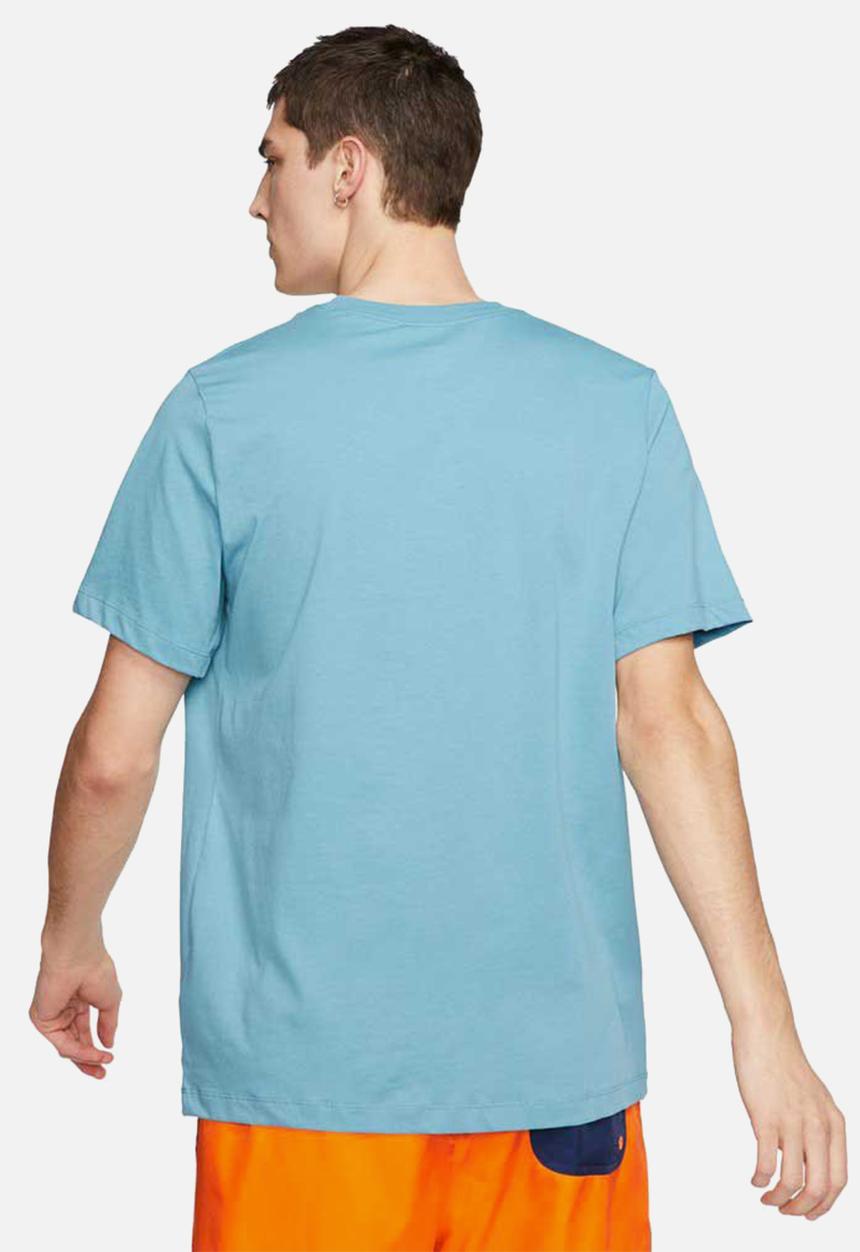 Nike - Nsw icon futura short sleeve tee - cerulean & white
