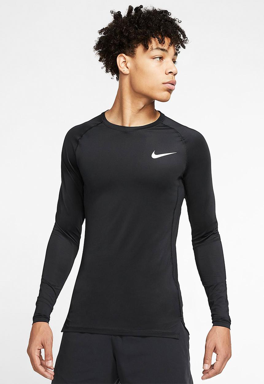 Nike - Np long sleeve tight fit top - black