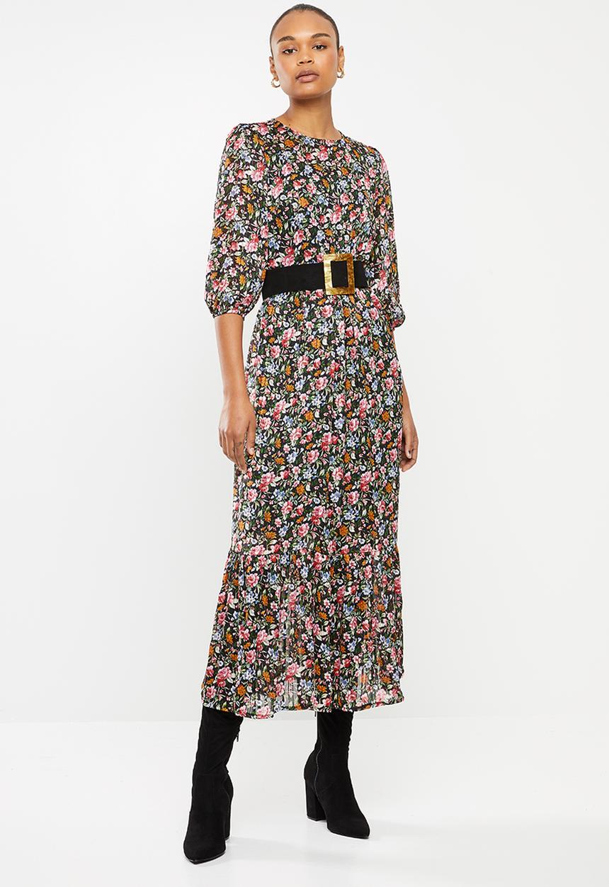 edit - Lurex tiered maxi dress - multi