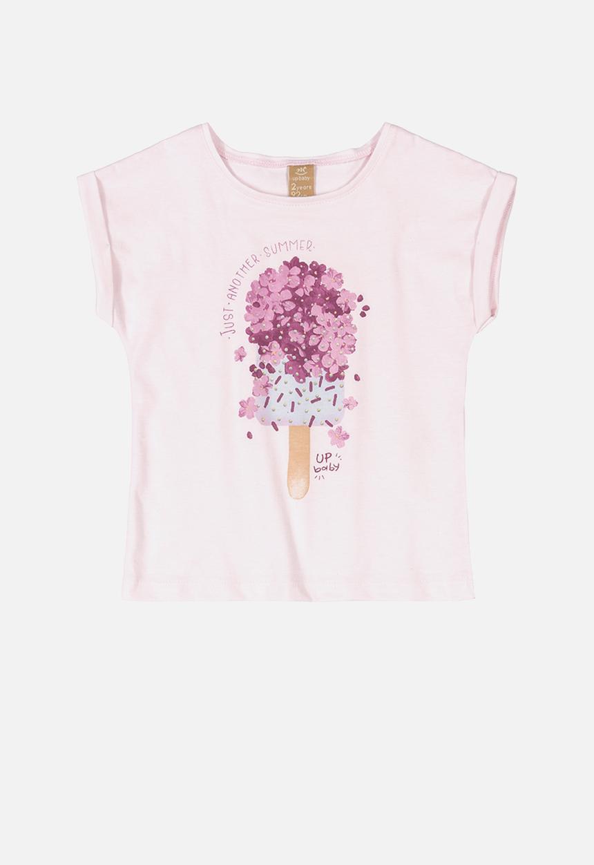 UP Baby - Girls printed blouse - pink