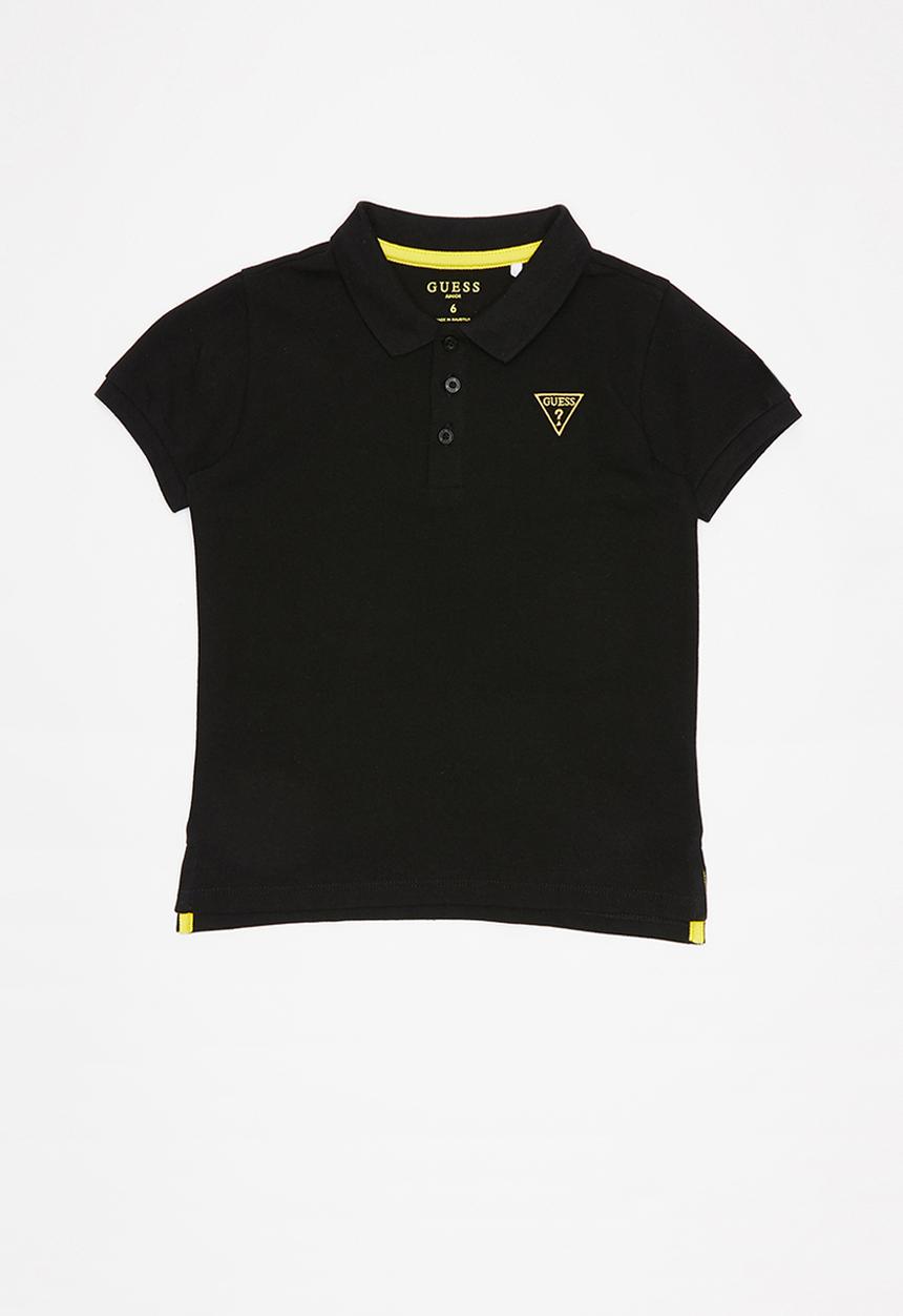 GUESS - Short sleeve guess core embroidery golfer - black