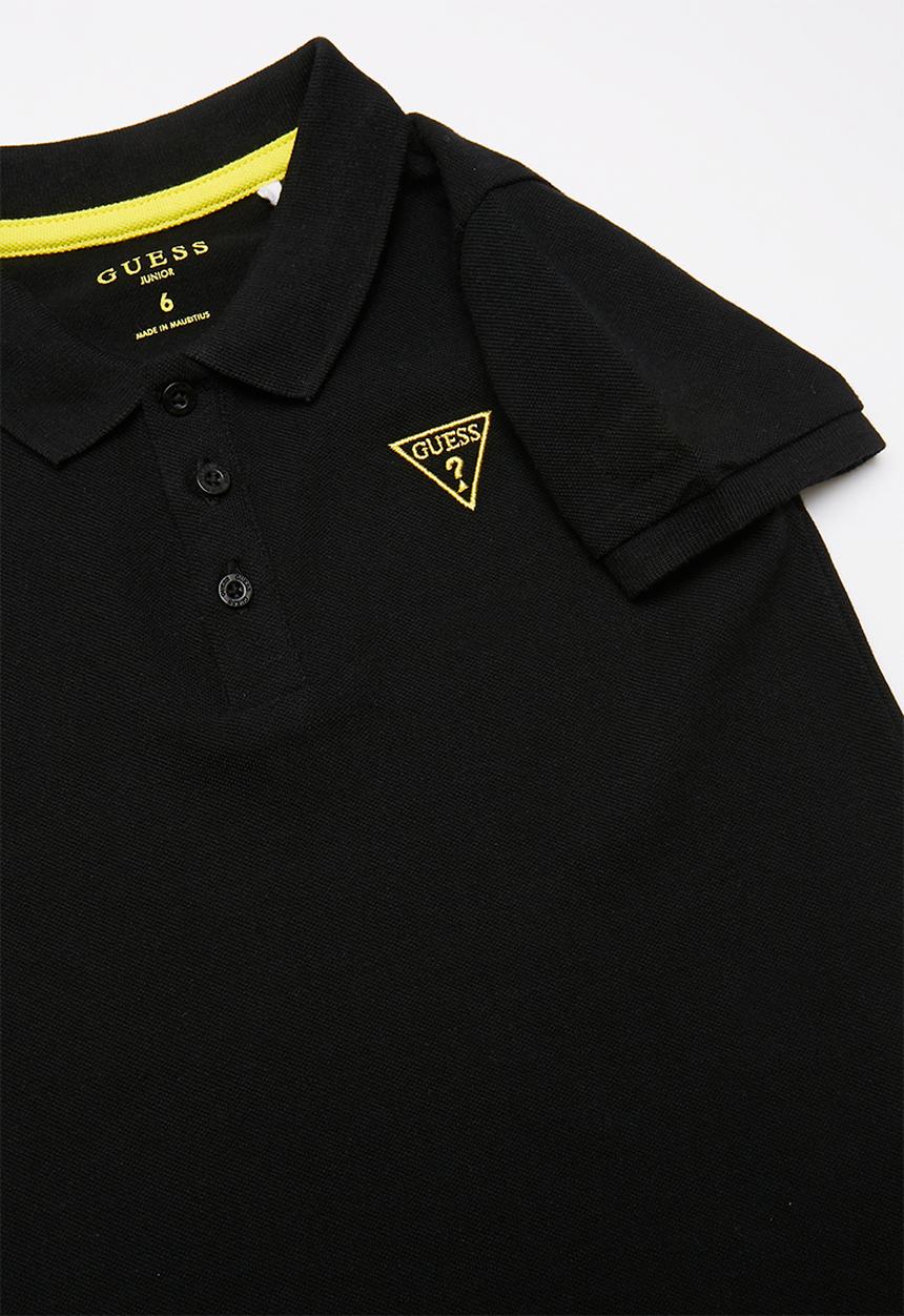 GUESS - Short sleeve guess core embroidery golfer - black