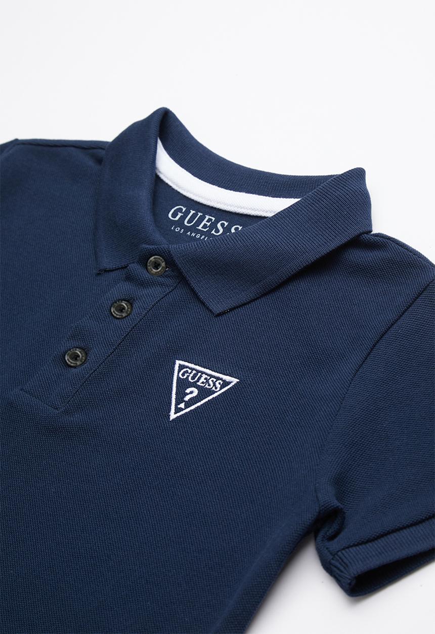GUESS - Short sleeve guess core embroidery golfer - navy 
