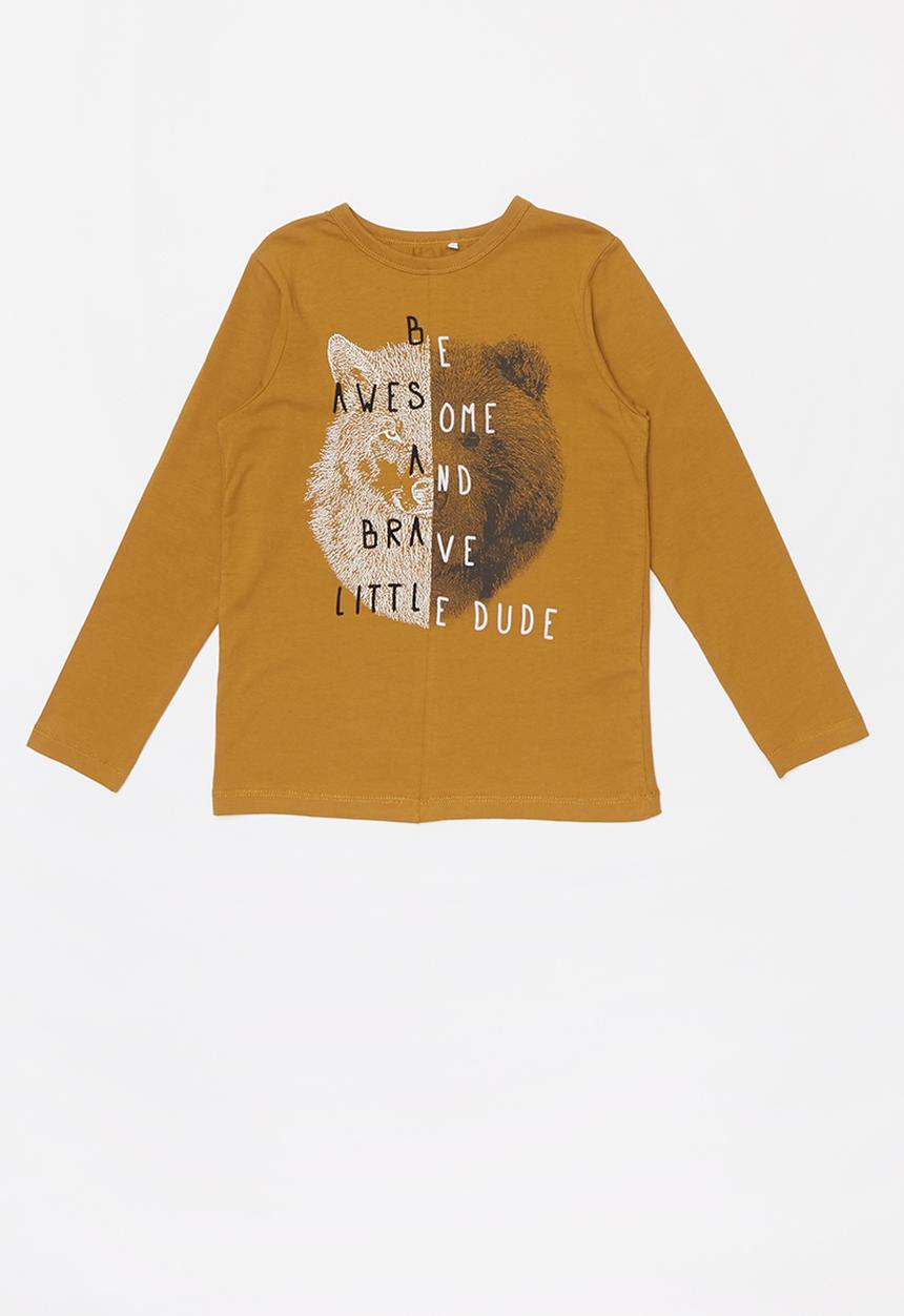 Name It - Kids boys long sleeve top - brown