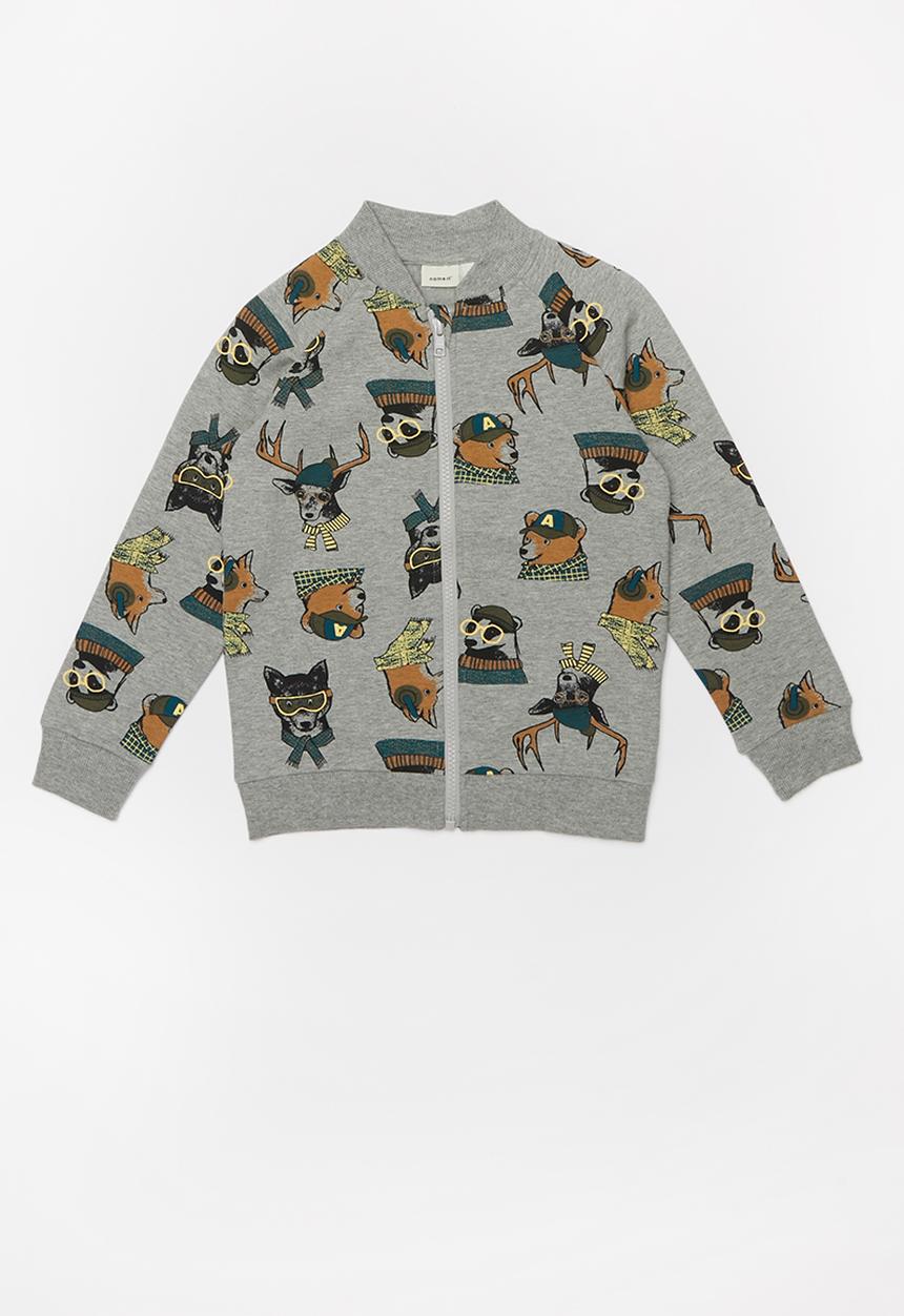 Name It - Kids boys allover print top - grey