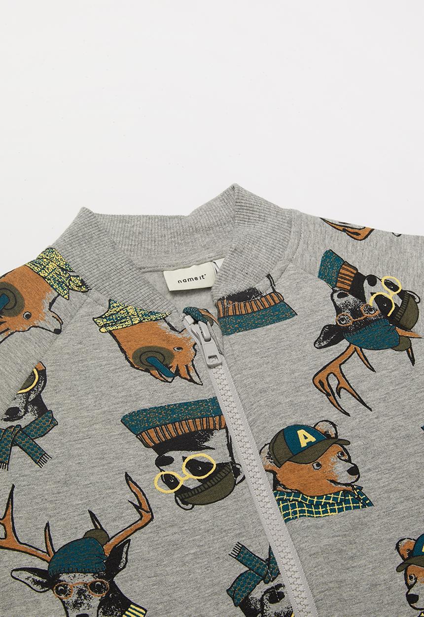 Name It - Kids boys allover print top - grey