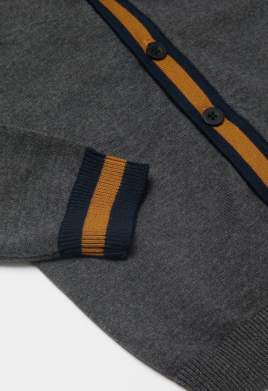 Name It - Kids boys long sleeve knit cardigan - grey