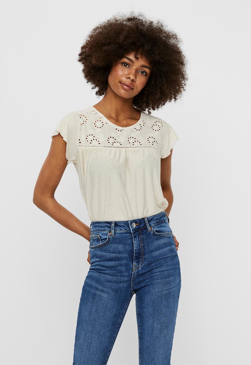 Vero Moda - Brielle cap sleeve top - birch