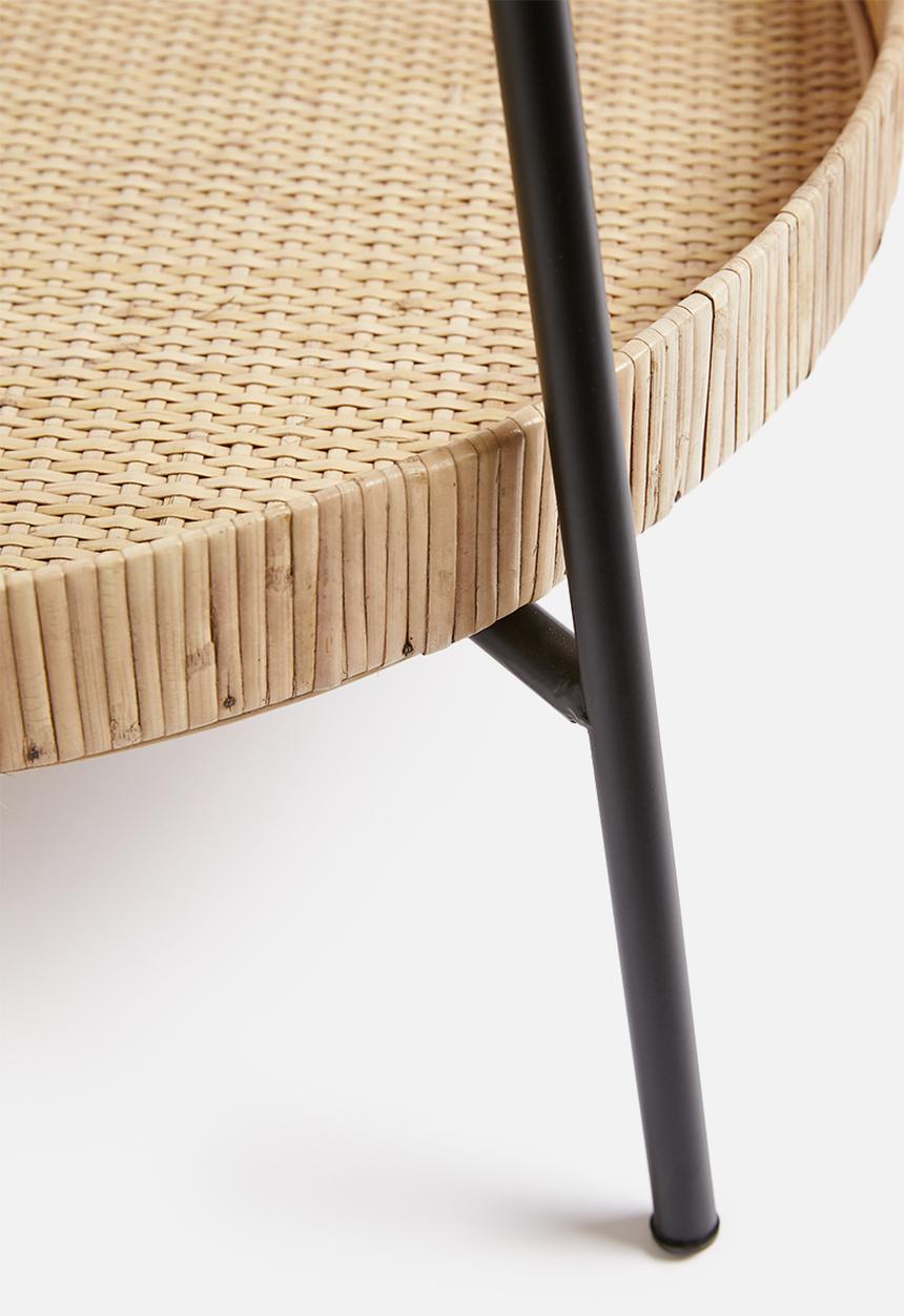 Sixth Floor - Rattan side table - neutral 