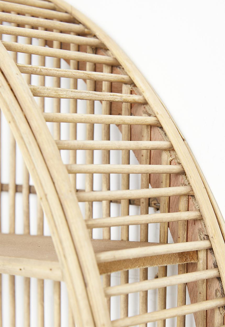 Sixth Floor - Bamboo round wall shelf - neutral