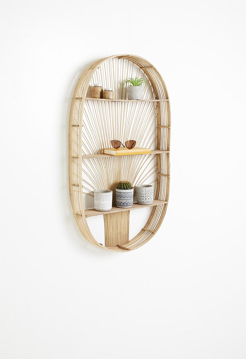 Sixth Floor - Ovia rattan shelf - neutral