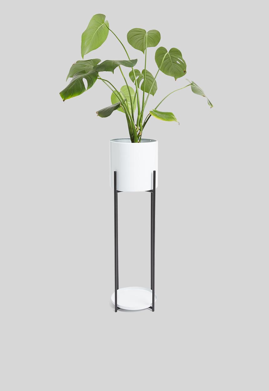 H&S - Flower pot stand - black & white