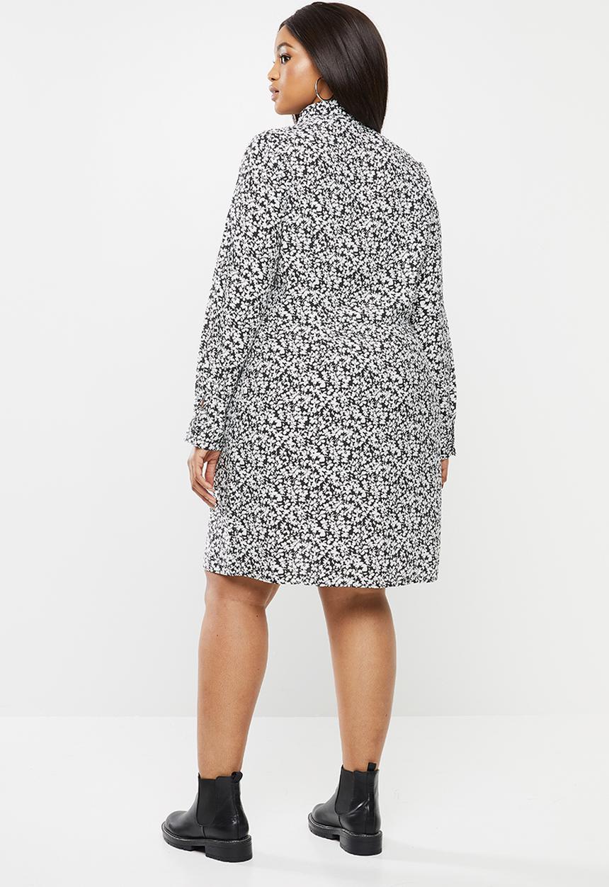 Glamorous - Plus mini dalmation tunic - black & white