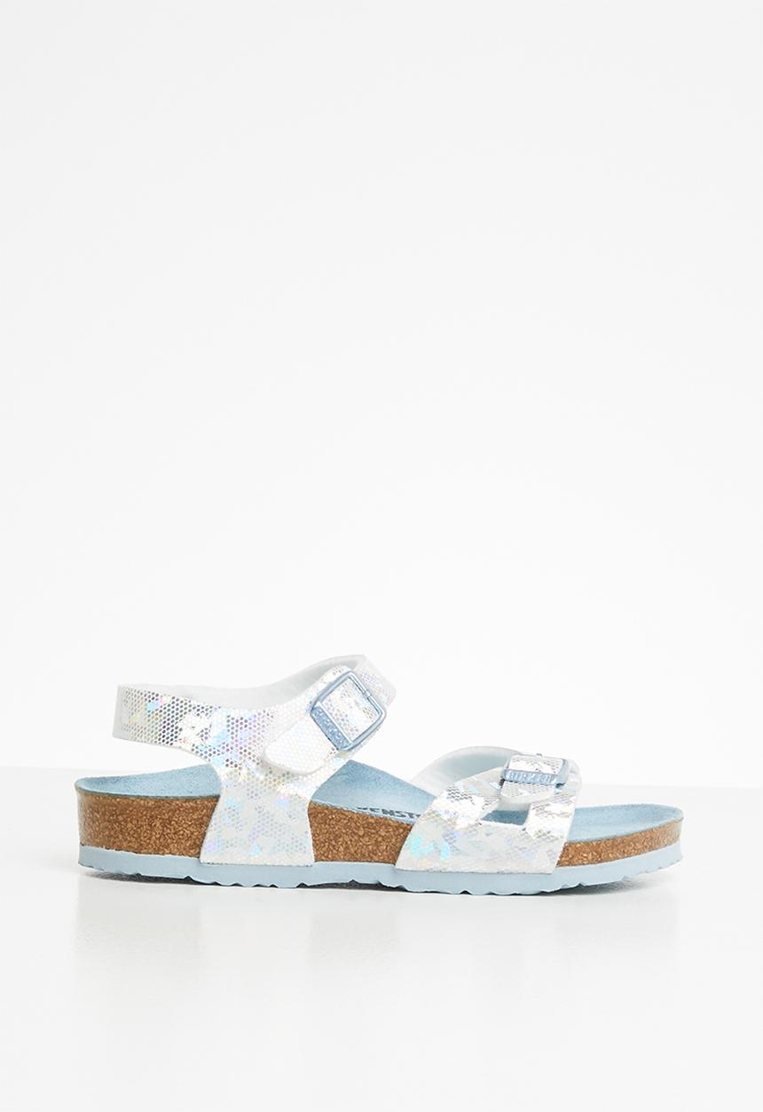 Birkenstock - Rio hologram - silver & blue 