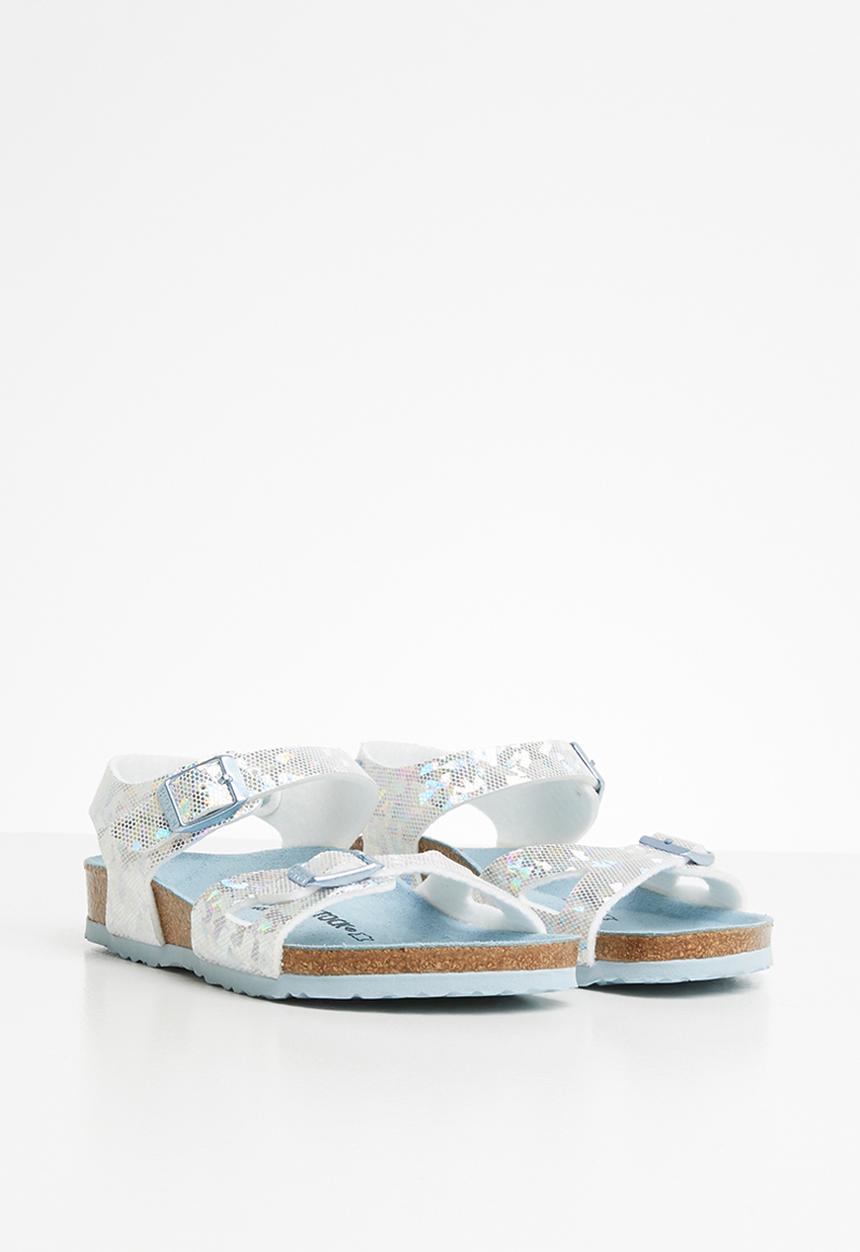 Birkenstock - Rio hologram - silver & blue 