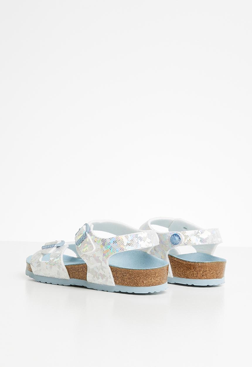 Birkenstock - Rio hologram - silver & blue 