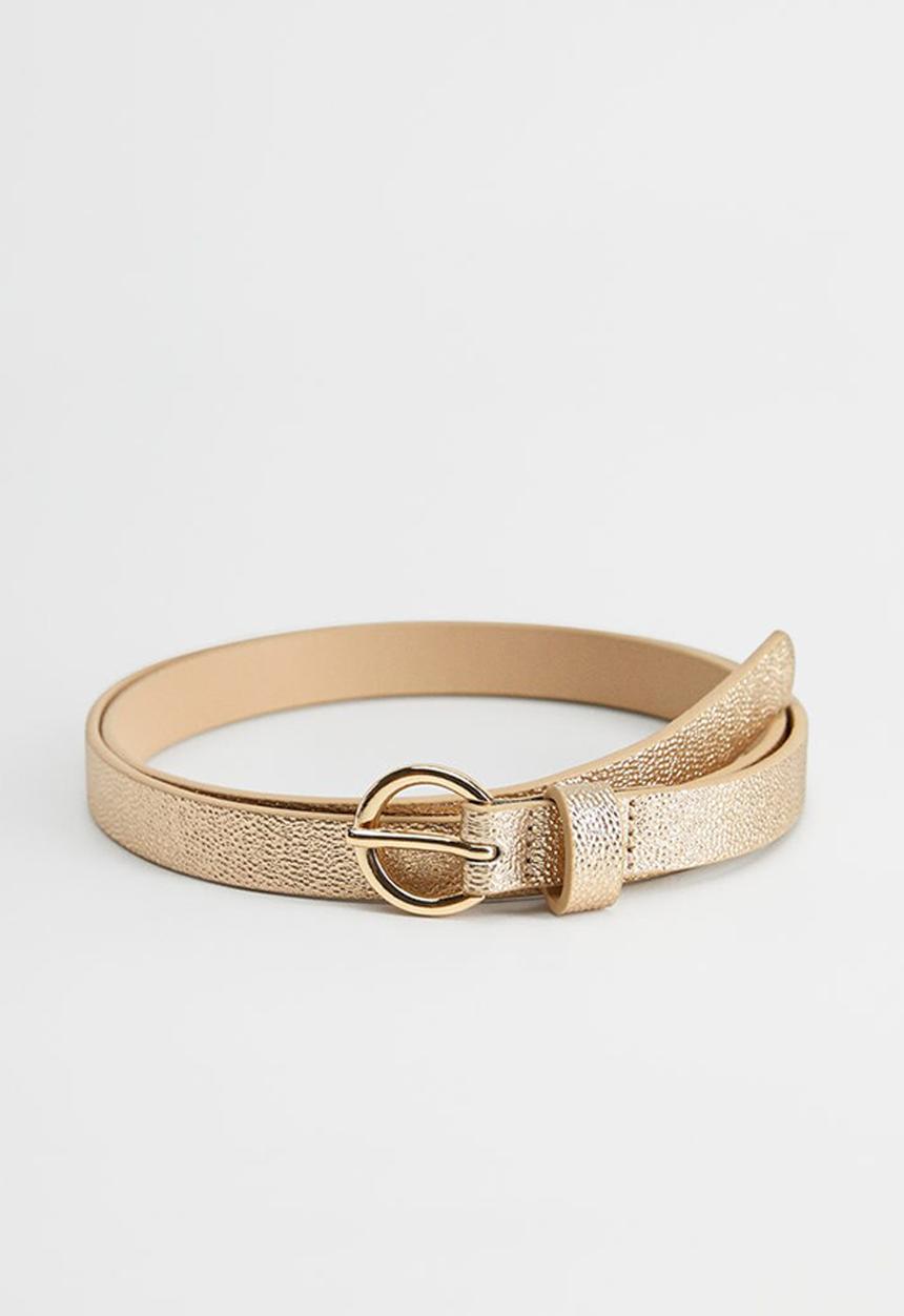 MANGO - Belt bubbles - gold