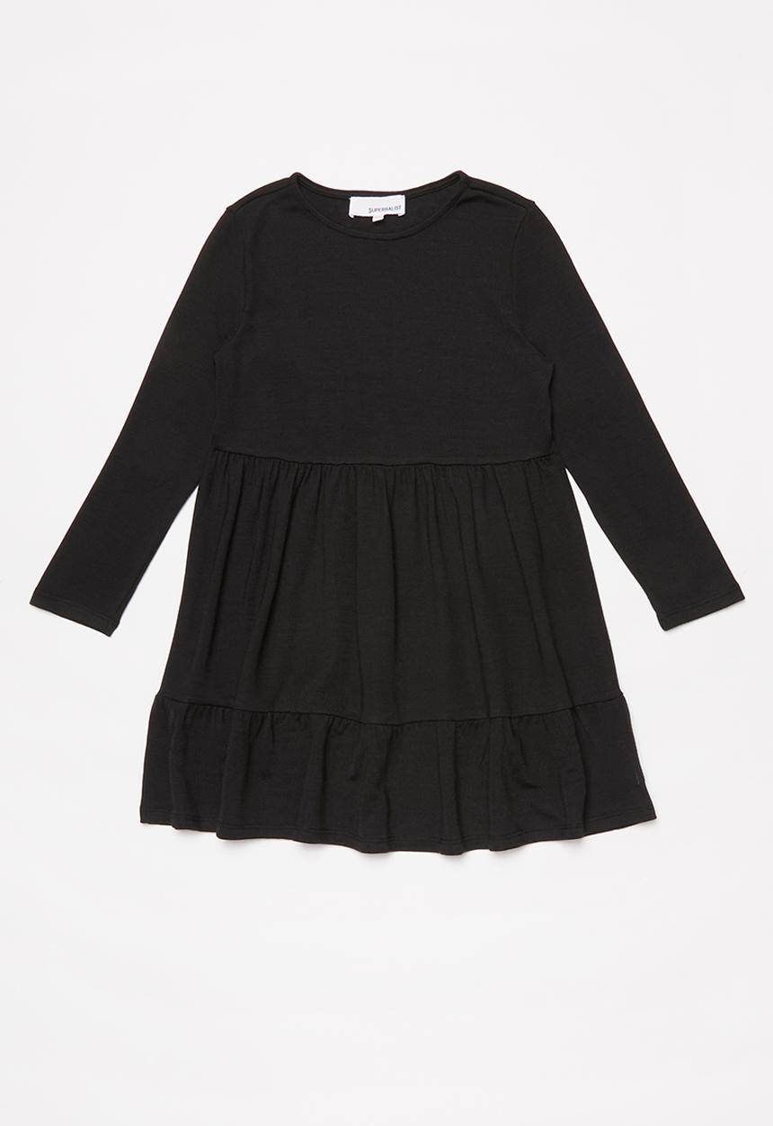 Superbalist - Tiered dress - black