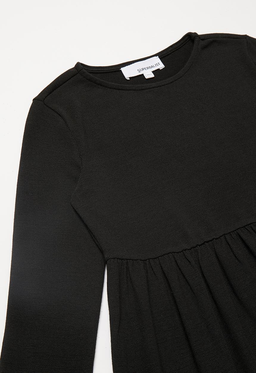 Superbalist - Tiered dress - black