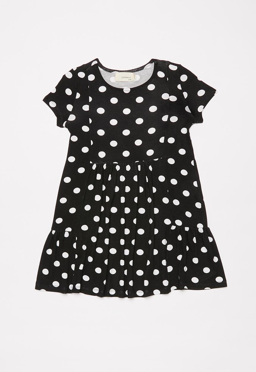 Superbalist Kids - Cutline detail dress - black & white