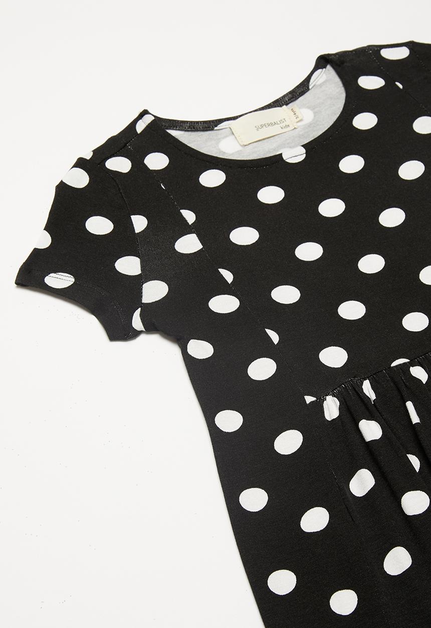 Superbalist Kids - Cutline detail dress - black & white