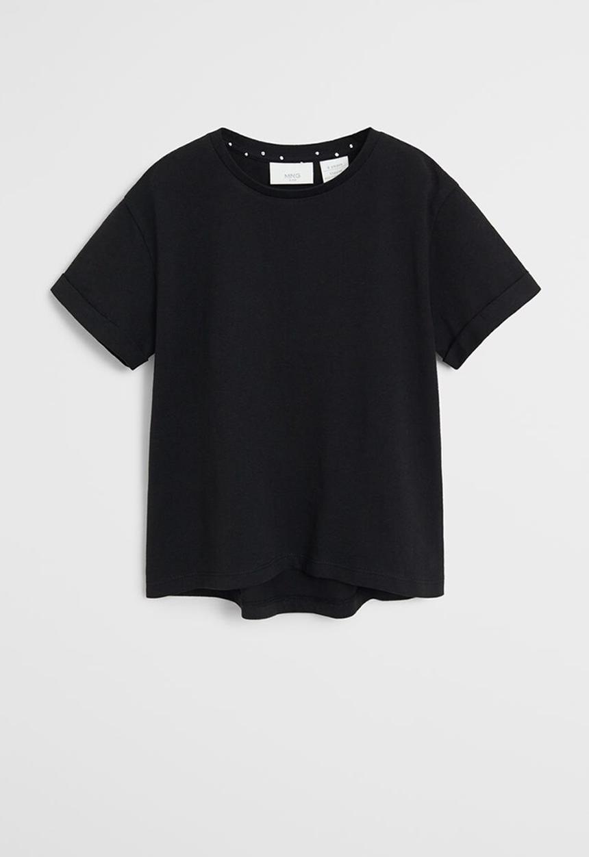 MANGO - T-shirt basica - black