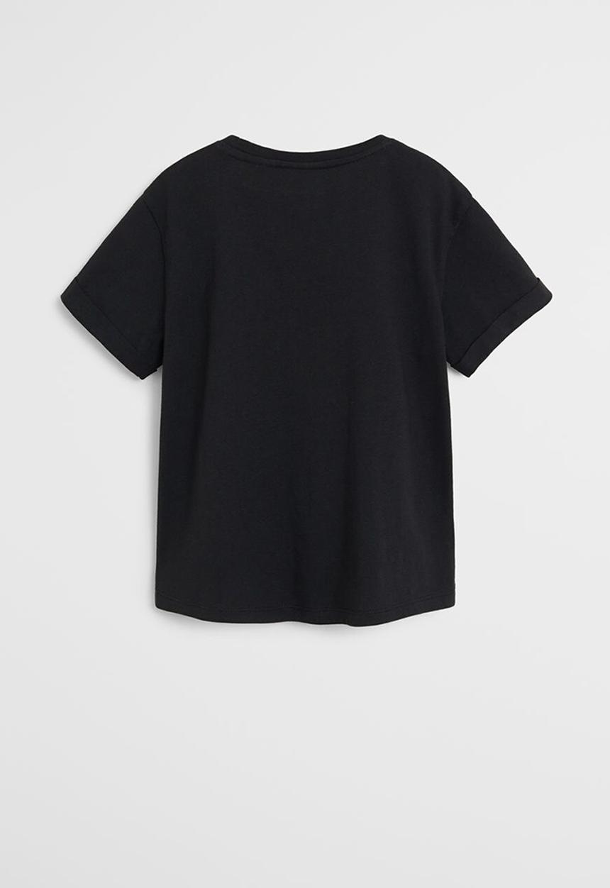 MANGO - T-shirt basica - black