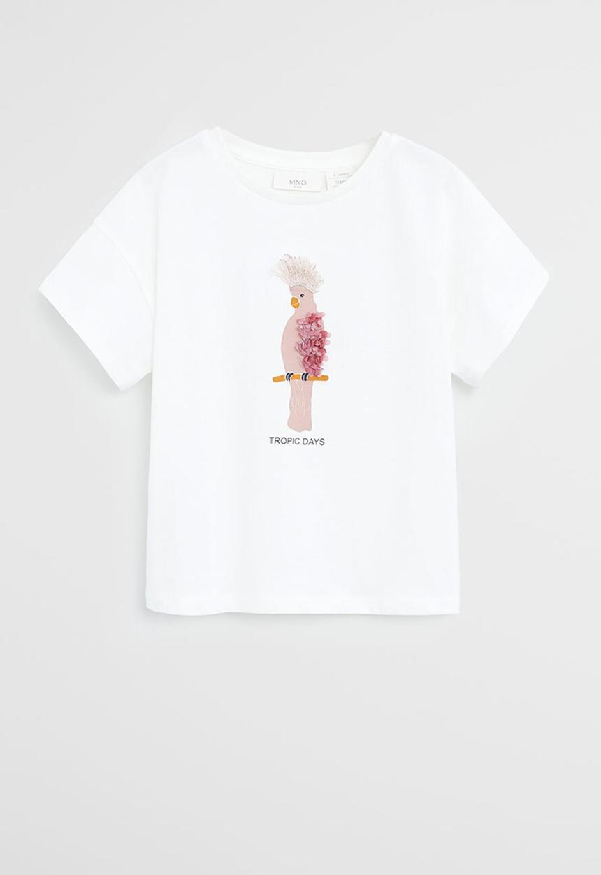 MANGO - T-shirt birds - white