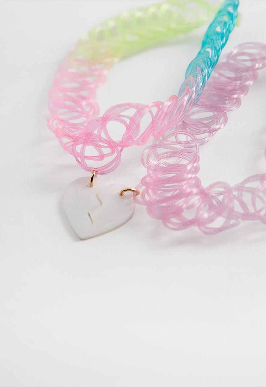 MANGO - Necklace B.F.F's - rose