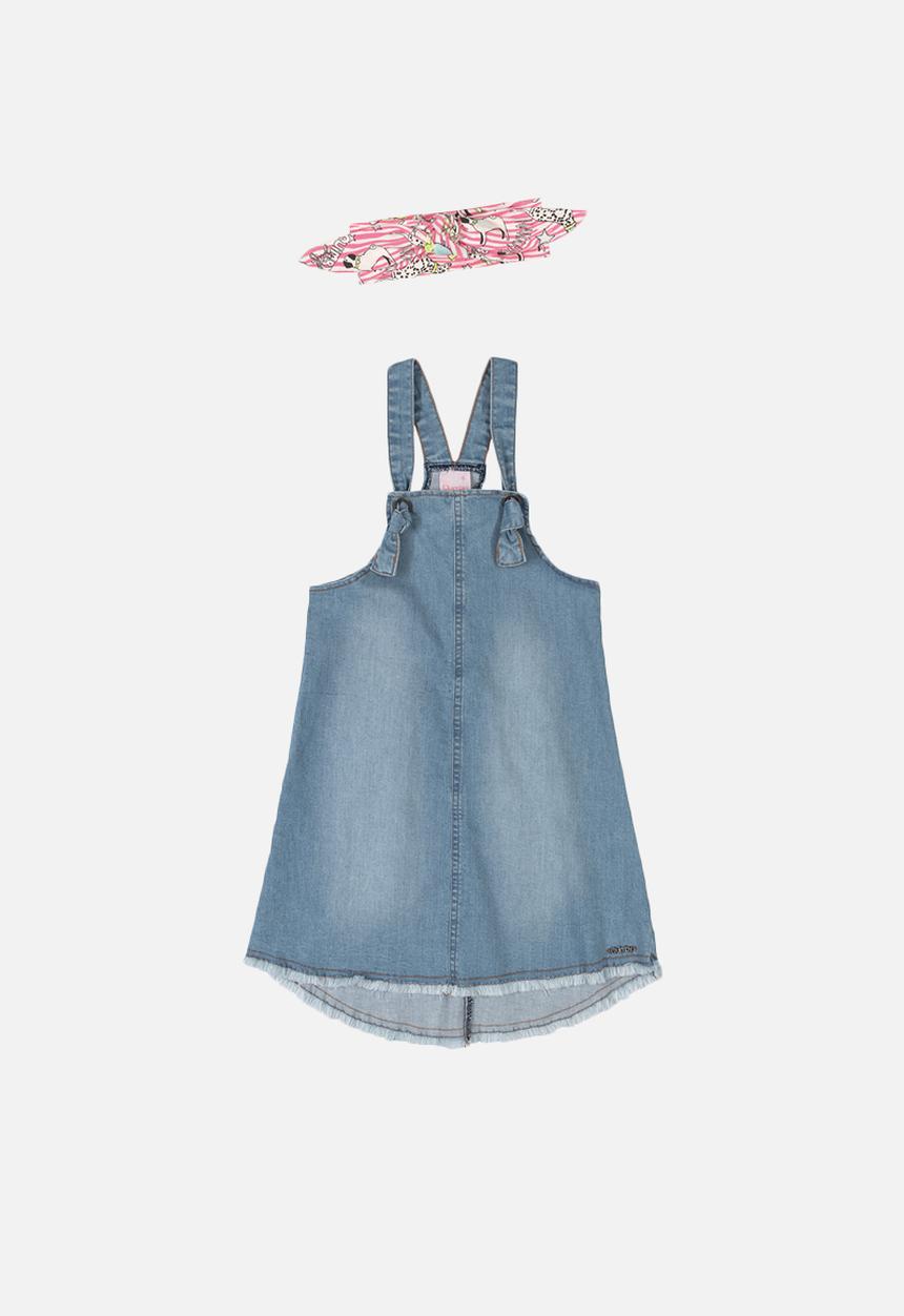Quimby - Pinafore dress & hairband - blue