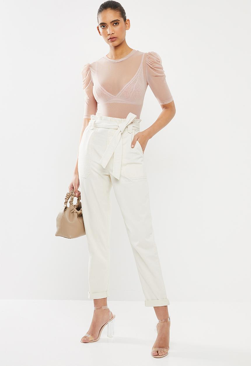 Blake - Mesh ballet sleeve top - pink