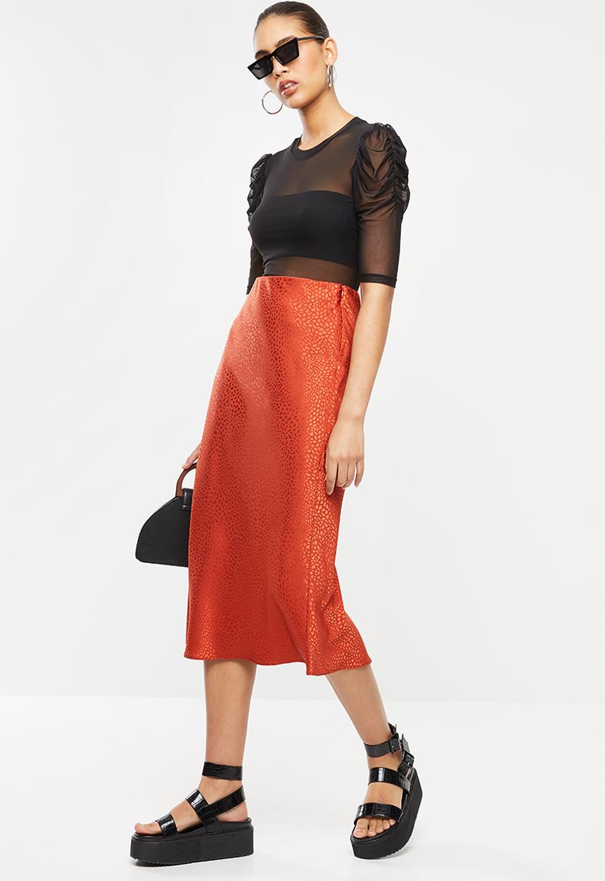 Blake - Mesh ballet sleeve top - black