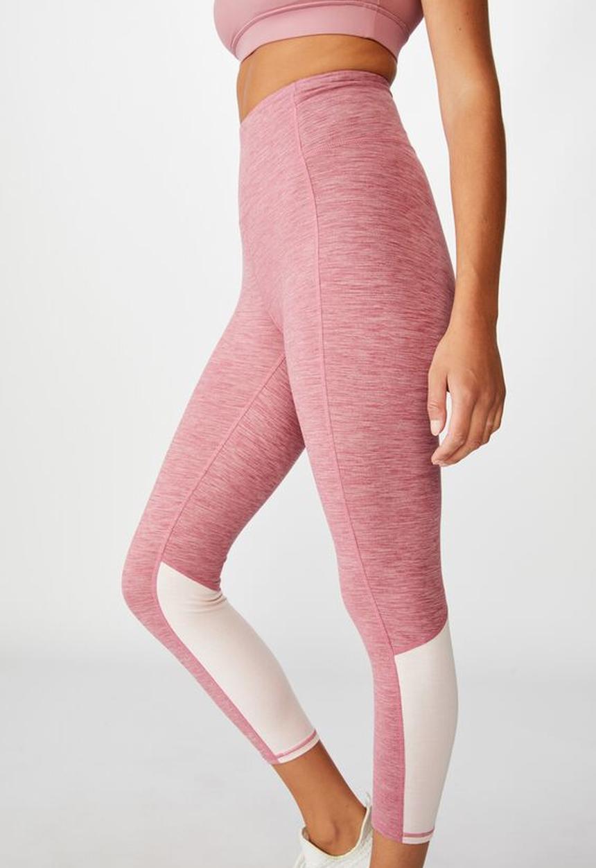 Cotton On - So soft marle 7/8 tight - washed rose marle splice