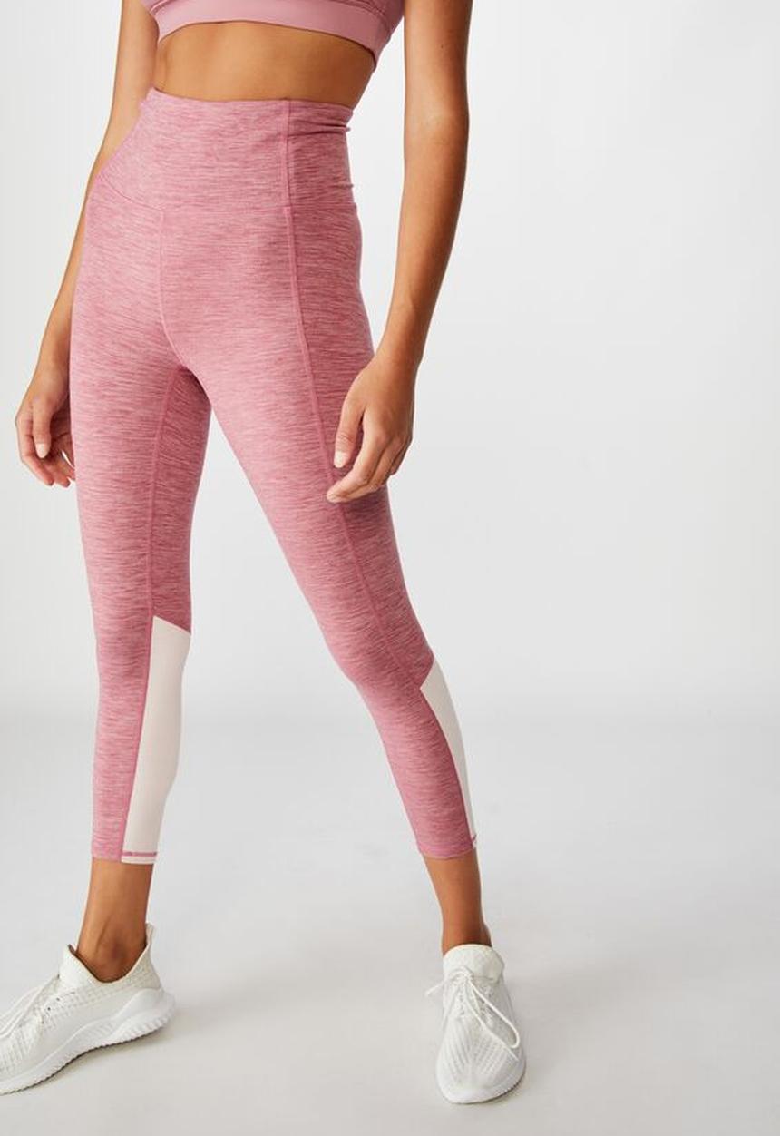 Cotton On - So soft marle 7/8 tight - washed rose marle splice