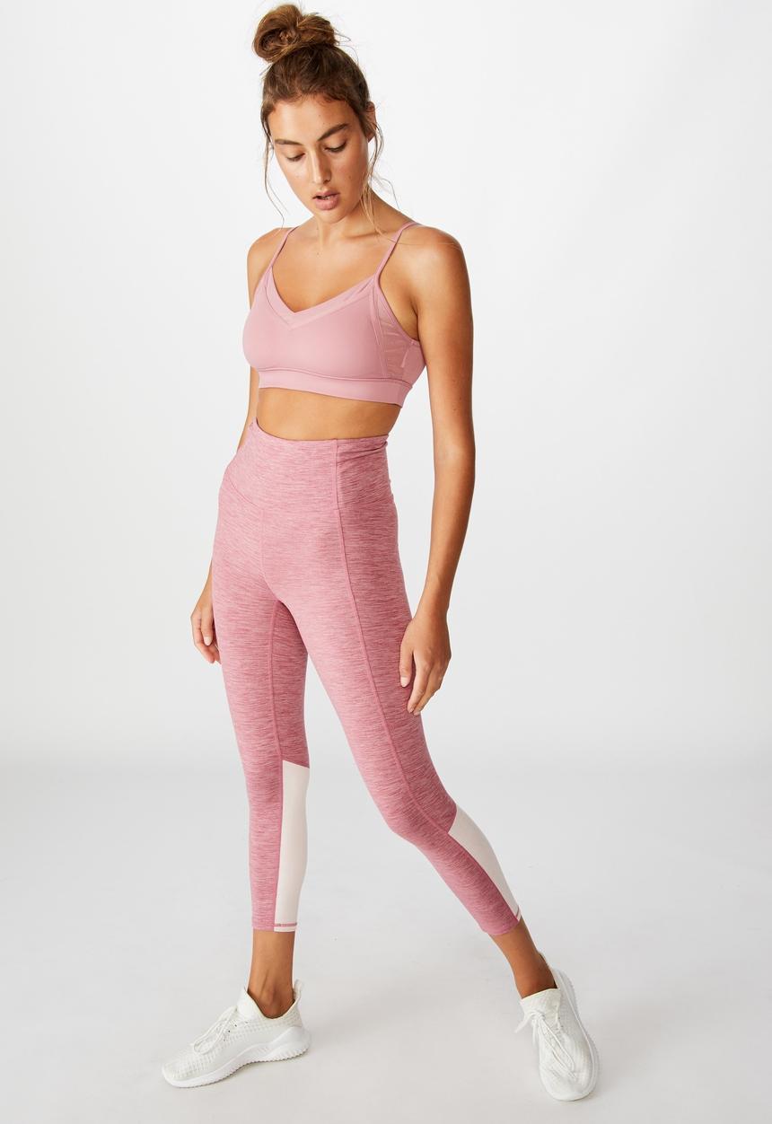 Cotton On - So soft marle 7/8 tight - washed rose marle splice
