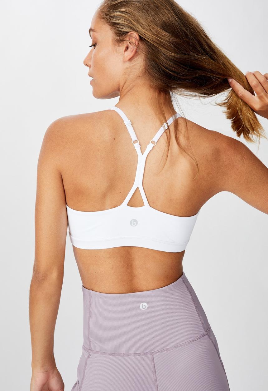 Cotton On - So soft racer crop - white