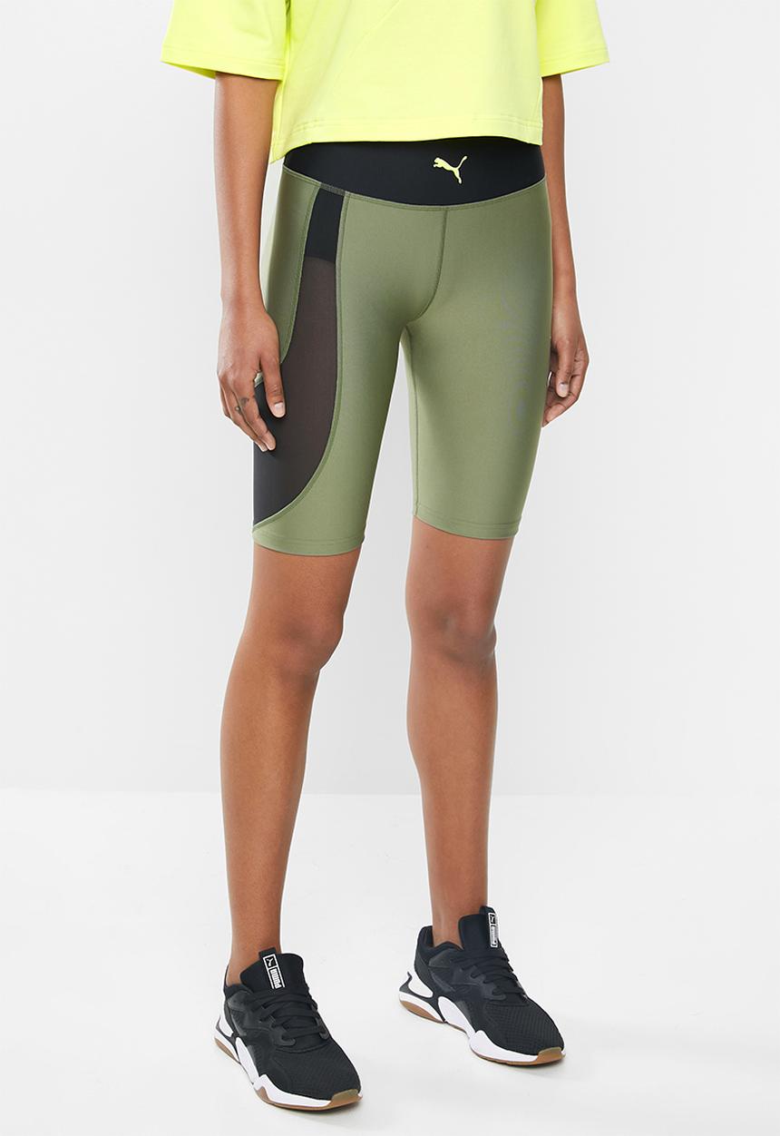 PUMA - Evide highwaist short tight - black & green