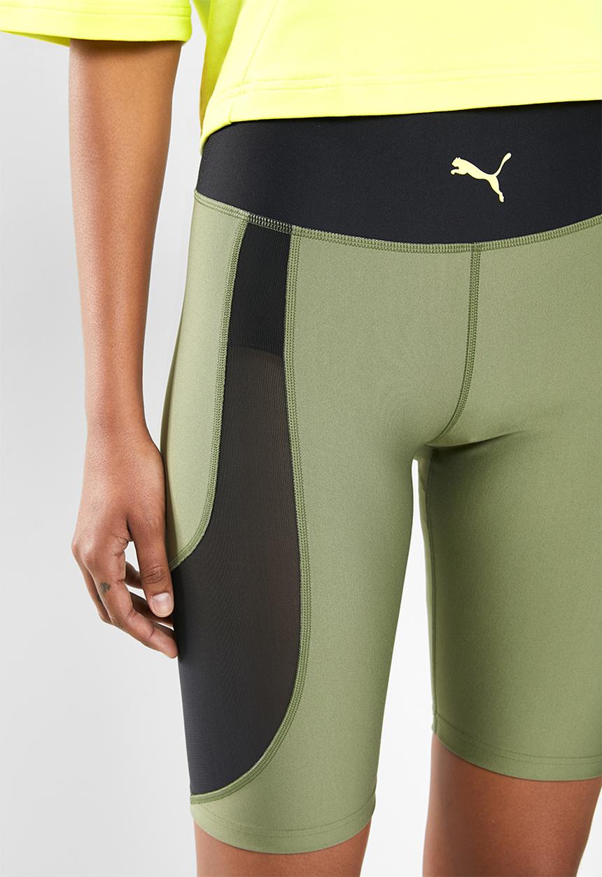PUMA - Evide highwaist short tight - black & green