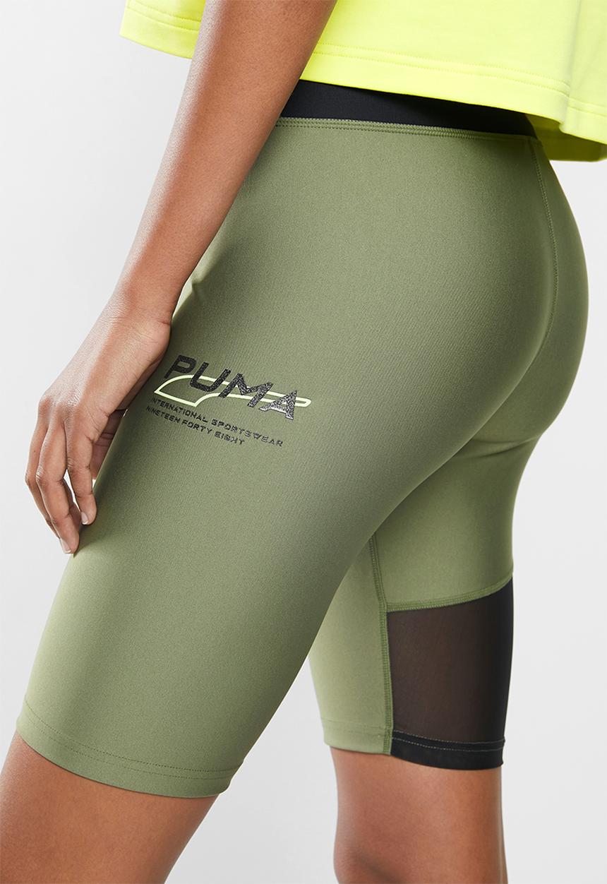 PUMA - Evide highwaist short tight - black & green