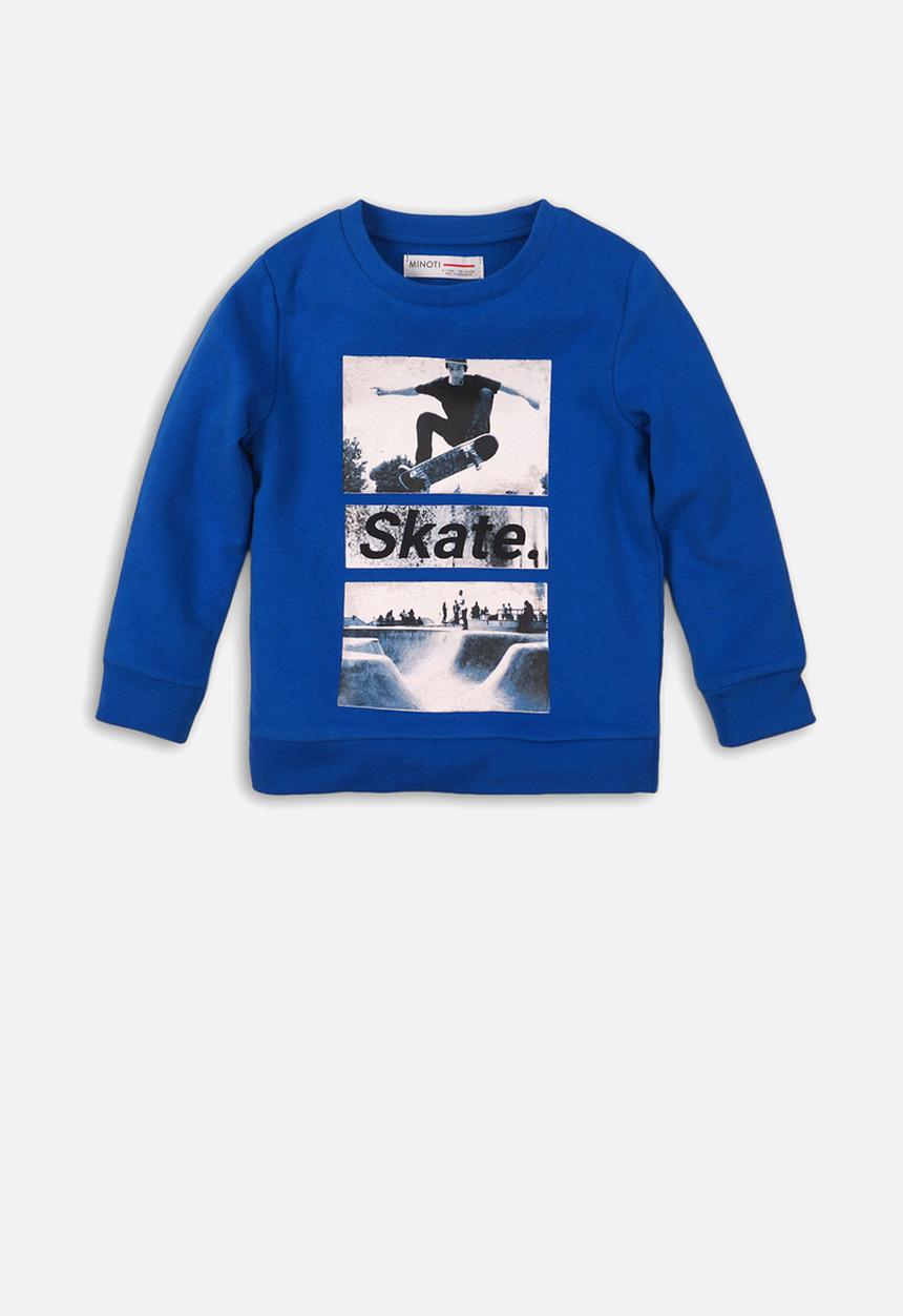 MINOTI - Skate photographic print sweatshirt - blue