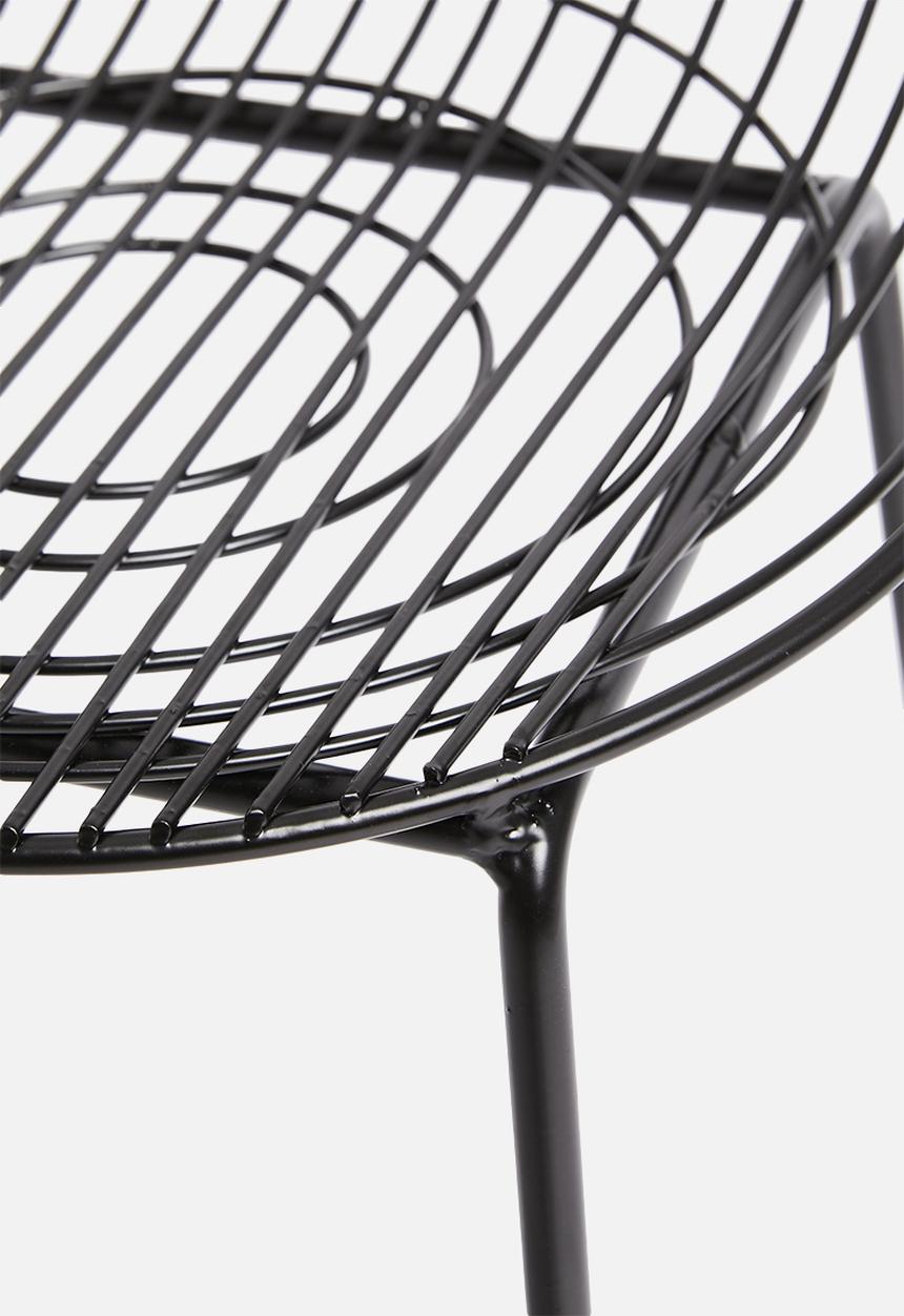 H&S - Grid kitchen stool - black