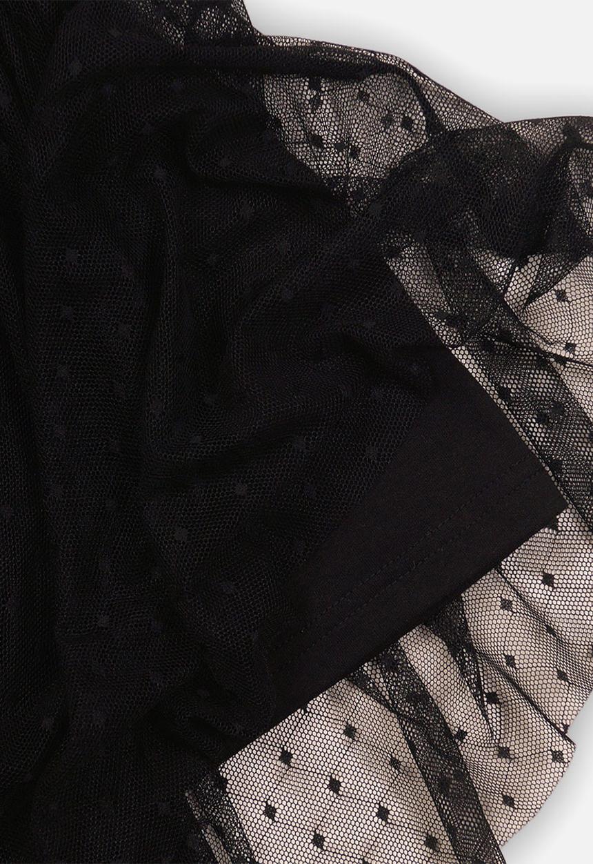 MINOTI - Teens net layered dress - black
