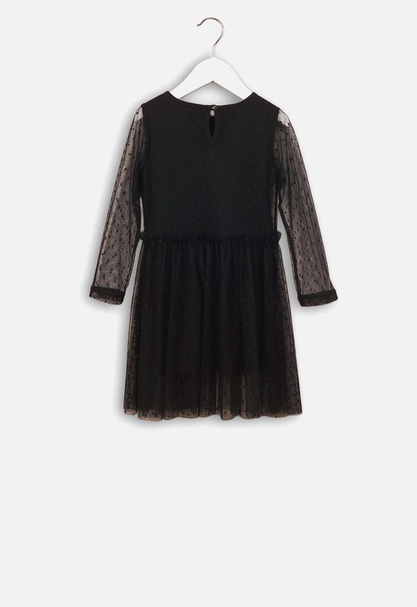 MINOTI - Teens net layered dress - black