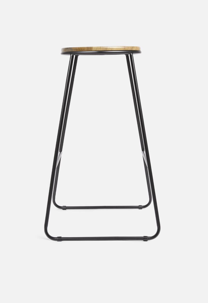 Storage Solutions - Jorja kitchen stool - black & natural