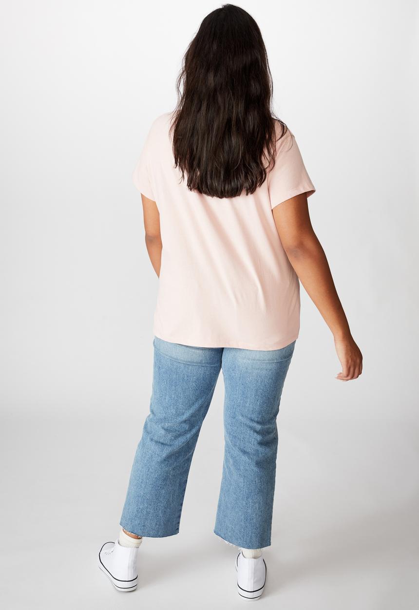 Cotton On - Curve graphic tee - moonlight dreamer/evening sand