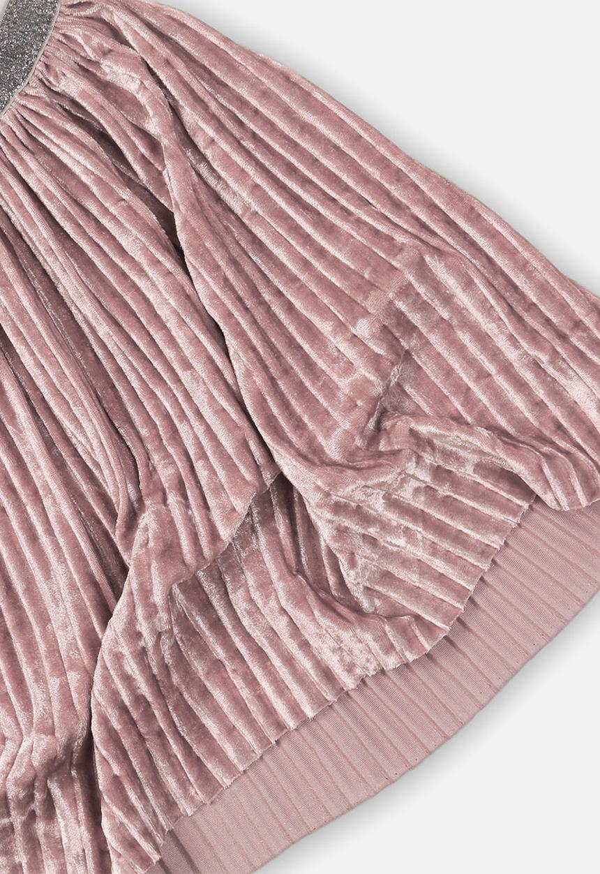 MINOTI - Teens pleated velvet skirt - rust 