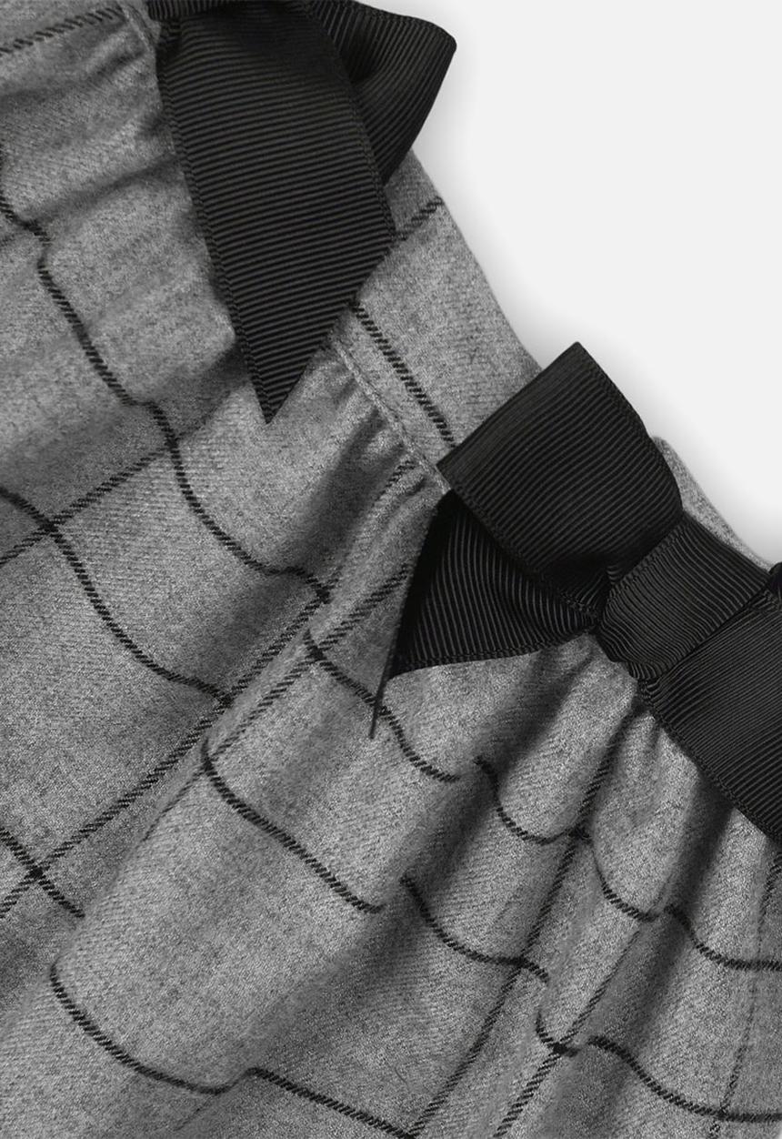 MINOTI - Checked skirt with straps check - grey 