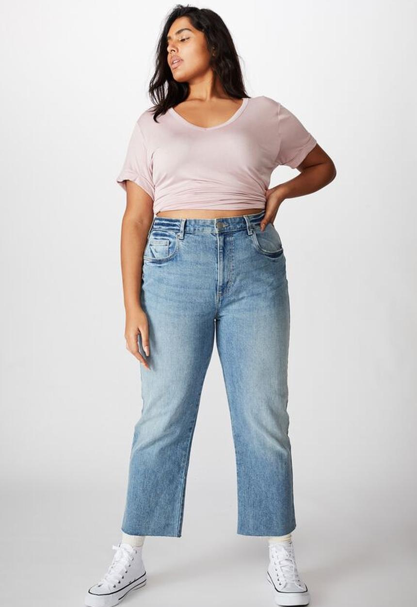 Cotton On - Curve Karly short sleeve tee - burnished lilac