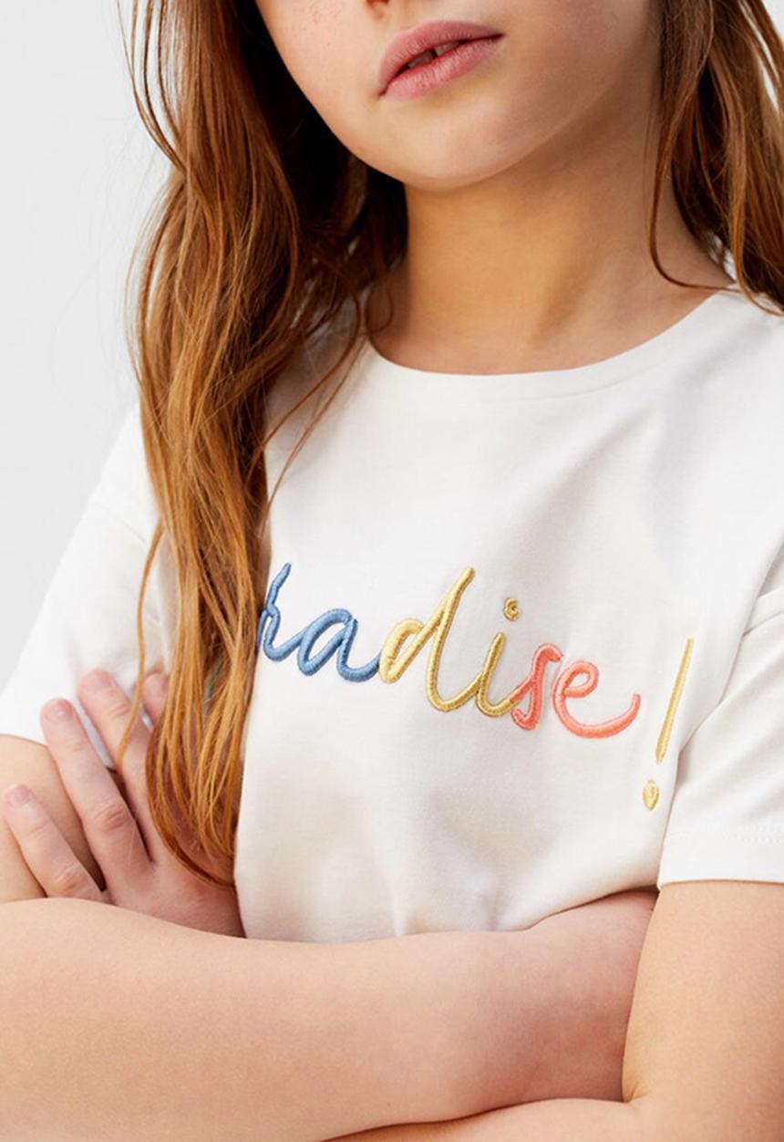 MANGO - T-shirt paradise - cream 
